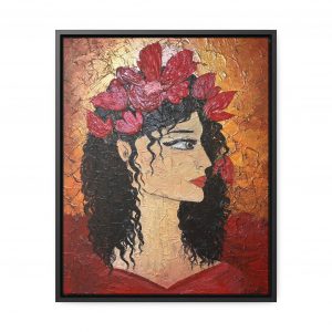 Salsa Dancer: Print on Canvas, Vertical Frame
