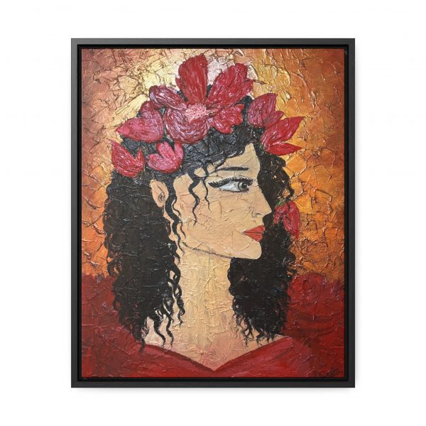 Salsa Dancer: Print on Canvas, Vertical Frame
