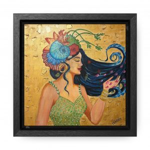 Water Nymph: Print On Canvas, Square Frame
