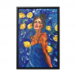 Lemons: Print on Canvas, Vertical Frame