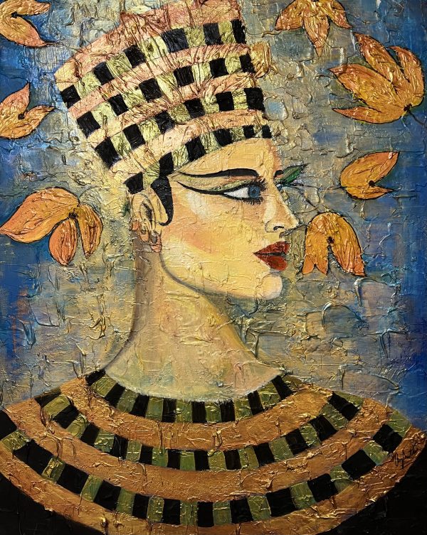 Painting of Nefertiti the Egyptian pharaoh