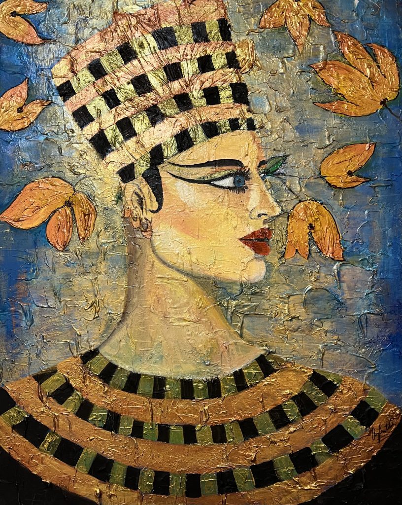 Painting of Nefertiti the Egyptian pharaoh